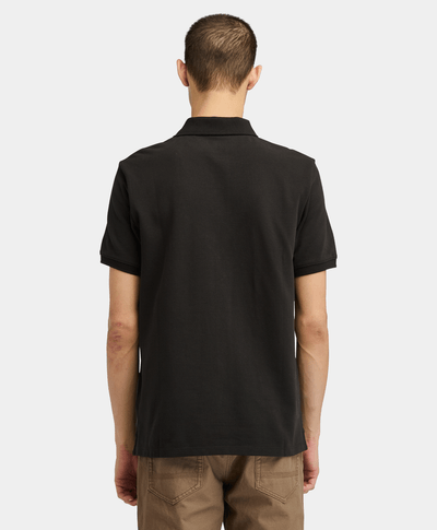 Camisa Polo para hombre Oyster River con logo, Negro