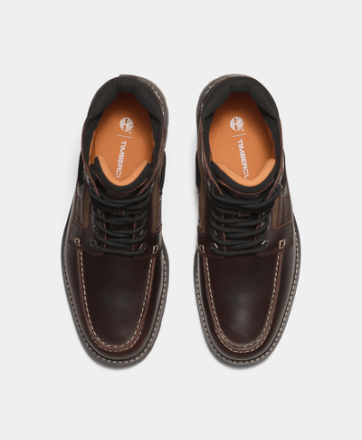 Botas para hombre Britton Road 7-Eye Moc Toe, Café