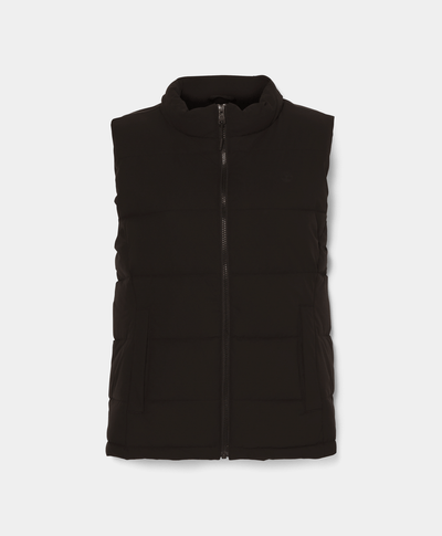 Chaleco repelente de agua para mujer Puffer Vest, Negro