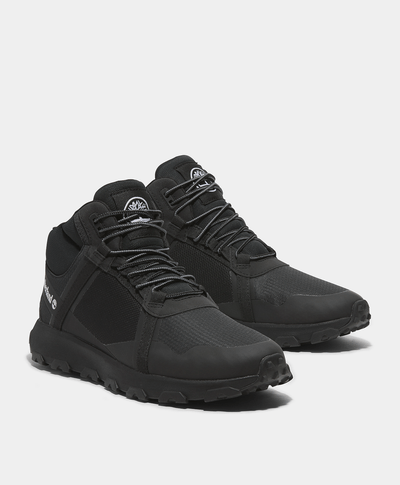 Sneakers para hombre Winsor Mid Waterproof con agujetas, Negro