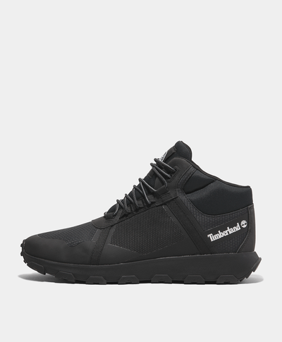 Sneakers para hombre Winsor Mid Waterproof con agujetas, Negro