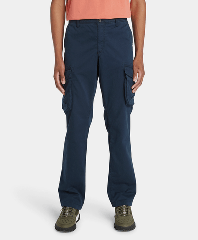 Pantalón cargo para hombre de sarga, Azul