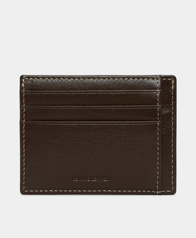 Tarjetero para hombre Milled, Café