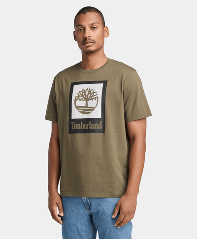 Playera Stack Logo Colored para Hombre, Verde