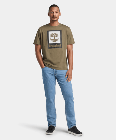 Playera Stack Logo Colored para Hombre, Verde