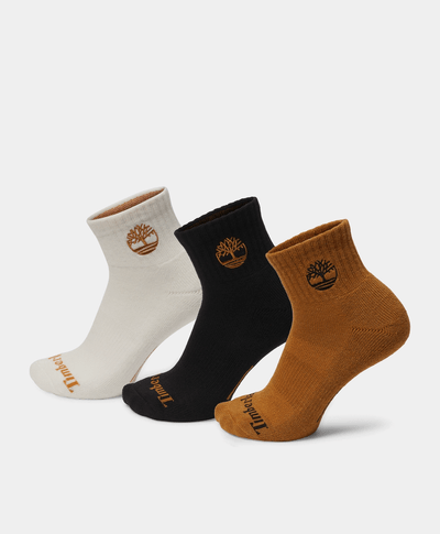 3-Pack de Calcetines Unisex New Market Half Cushion Quarter, Amarillo