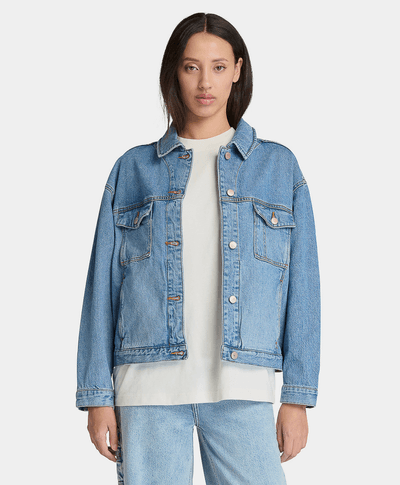 Chamarra Denim Para Mujer, Azul