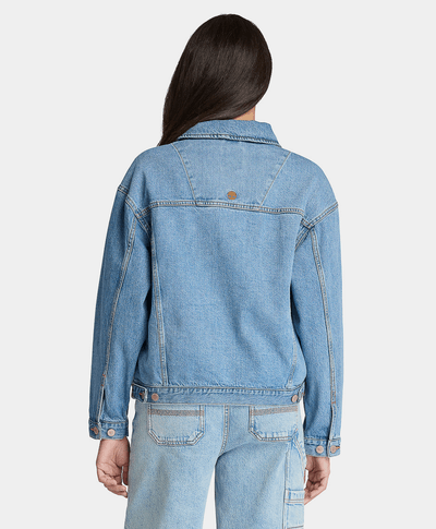 Chamarra Denim Para Mujer, Azul