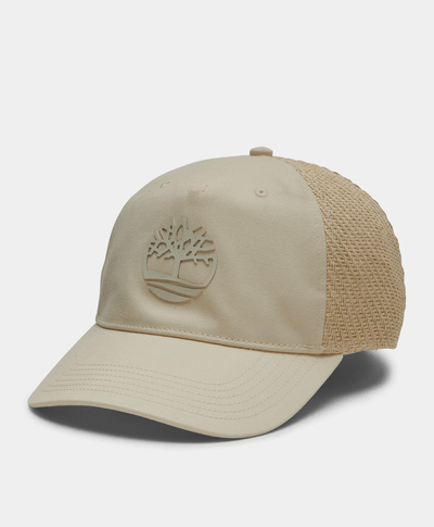 Gorra de beisbol para Mujer con pánel de paja, Blanco