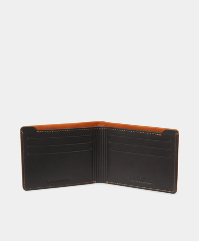 Cartera bicolor para Hombre con identificación en la parte posterior, Café