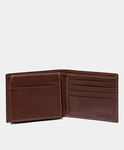 Cartera de Piel Fresada Passcase para Hombre