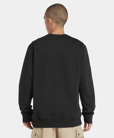 Sudadera con cuello redondo y logotipo del árbol para Hombre, Negro