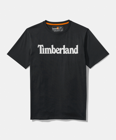 Playera manga corta con Logo para Hombre, Negro