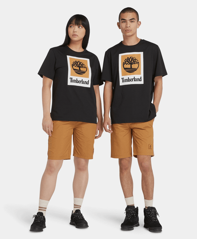 Playera Colored de manga corta unisex, Negro