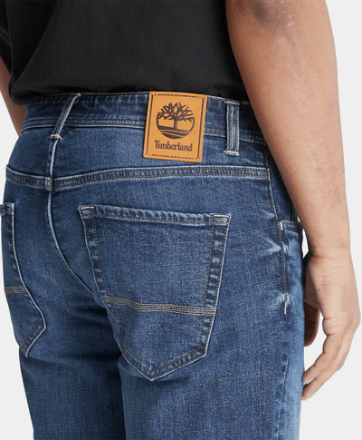 Jeans corte slim Core Indigo Denim para hombre, Azul