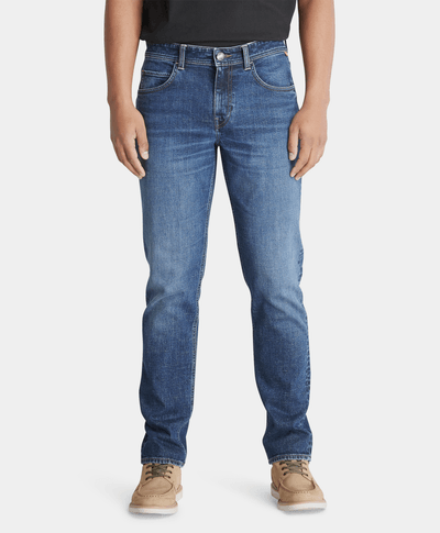 Jeans corte slim Core Indigo Denim para hombre, Azul