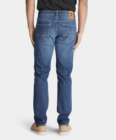 Jeans corte slim Core Indigo Denim para hombre, Azul