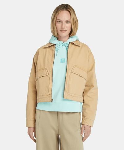 Chamarra Strafford Washed Canvas para mujer, Amarillo