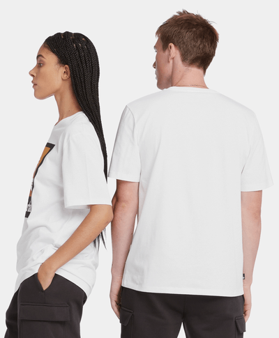 Playera Colored de manga corta unisex, Blanco