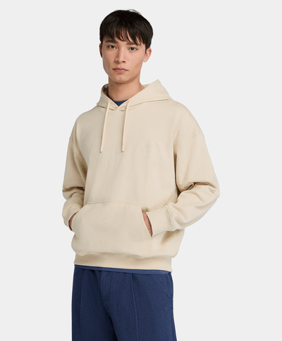 Hoodie Relaxed Fit Tree Logo Para Hombre, Beige