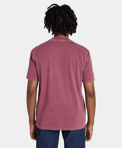 Playera Authentic Fit Garment Dye Con Bolsillo Para Hombre, Vino