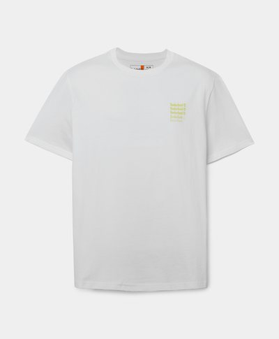 Playera Authentic Fit Logo Lineal Difuminado Unisex, Blanco