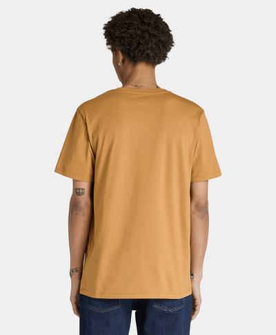 Playera Regular Fit Con Logo Grafico Para Hombre, Amarillo