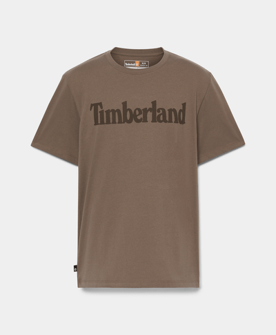 Playera Regular Fit Logo Lineal Para Hombre, Café