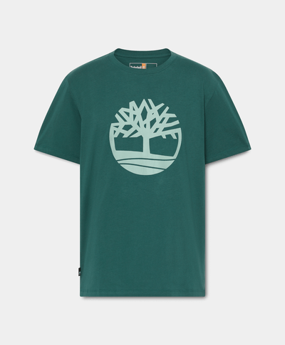 Playera Regular Fit Tree Logo Para Hombre, Verde