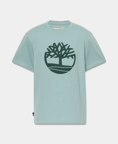 Playera Regular Fit Tree Logo Para Hombre, Verde/Azul