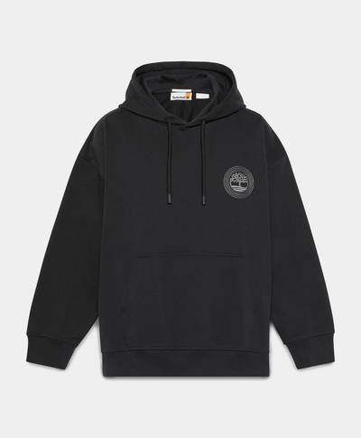 Sudadera Hoodie Relaxed Fit Tree Logo Para Hombre, Negro