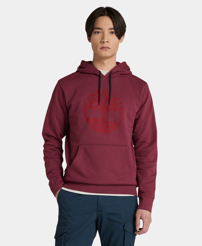 Sudadera Northwood Us Tree Logo Brushback Hoodie Para Hombre, Vino