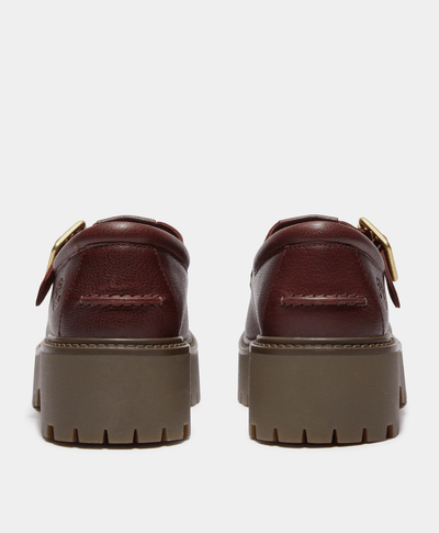 Zapatos Stone Street Buckle Para Mujer, Vino