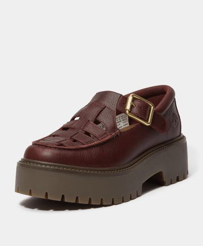 Zapatos Stone Street Buckle Para Mujer, Vino