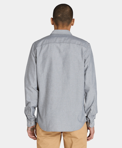 Camisa Oxford Slim Fit Para Hombre, Negro