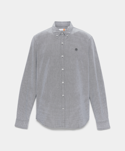 Camisa Oxford Slim Fit Para Hombre, Negro