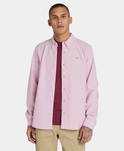 Camisa Oxford Slim Fit Para Hombre, Rosa