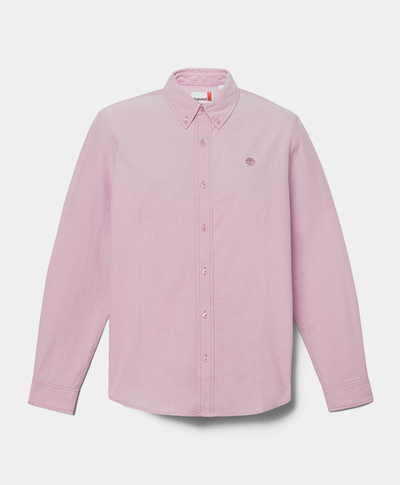 Camisa Oxford Slim Fit Para Hombre, Rosa