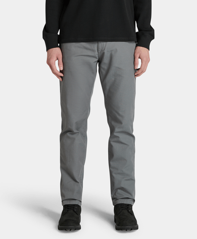 Pantalón Canvas 5-Pocket Straight Fit Para Hombre, Gris