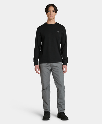 Pantalón Canvas 5-Pocket Straight Fit Para Hombre, Gris