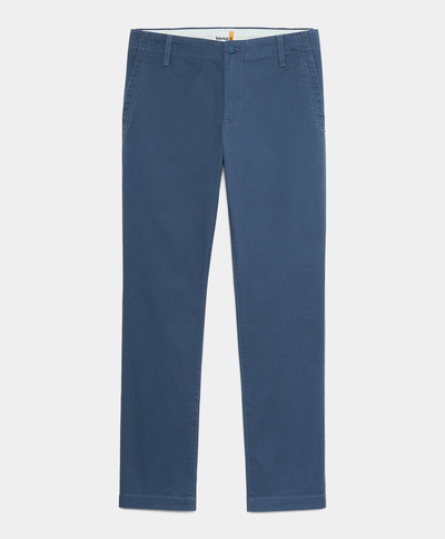 Pantalón Chino De Twill Slim Fit Para Hombre, Azul