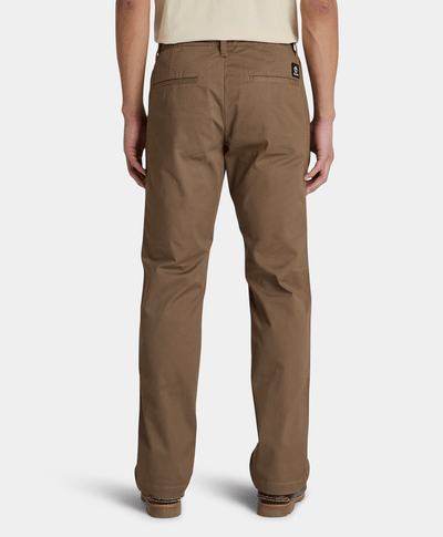 Pantalón Chino De Twill Straight Fit Para Hombre, Café