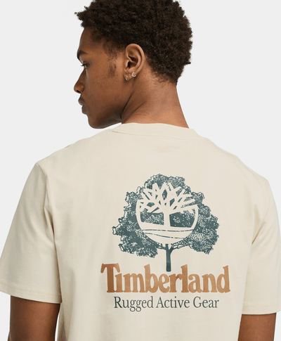 Playera Para Hombre Rugged Active Gear Back Graphic, Beige