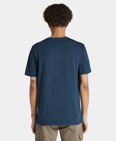 Playera Regular Fit Con Logo Grafico Para Hombre, Azul