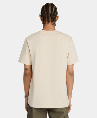 Playera Regular Fit Con Parche Bordado Para Hombre, Beige