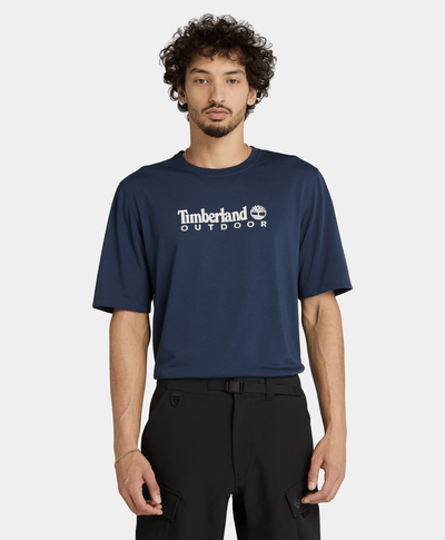 Playera Regular Fit Con Protección Uv Para Hombre, Azul