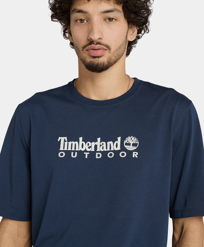 Playera Regular Fit Con Protección Uv Para Hombre, Azul