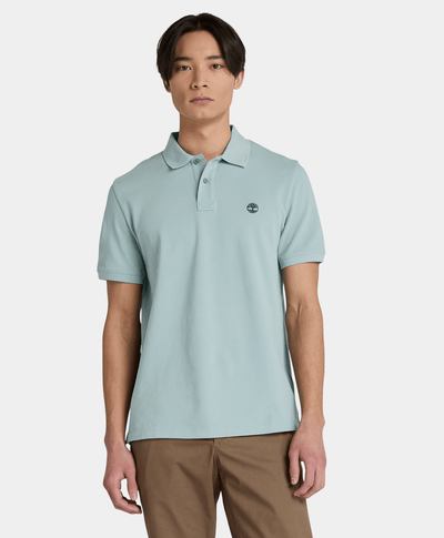 Polo Manga Corta Regular Fit Con Logo En Pecho Para Hombre, Azul