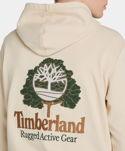 Sudadera Authentic Fit Con Parche Bordado Para Hombre, Beige