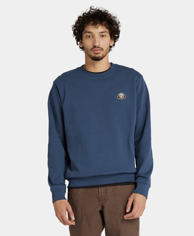 Sudadera Authentic Fit Con Parche Bordado Unisex, Azul